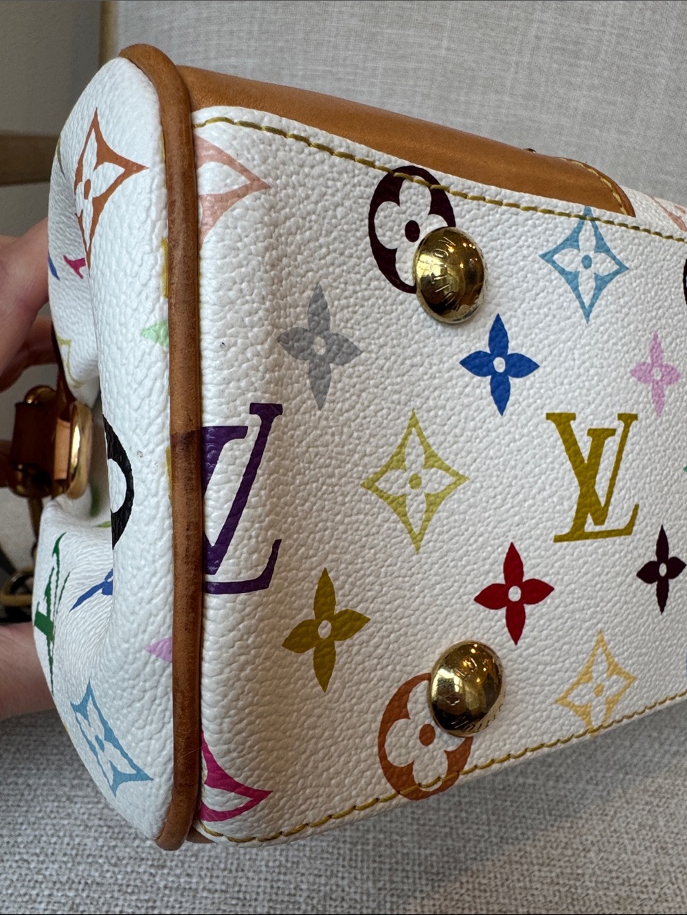 Louis Vuitton Monogram Murakami Multicolor Beverly MM White Authentic *rare* - Picture 14 of 17